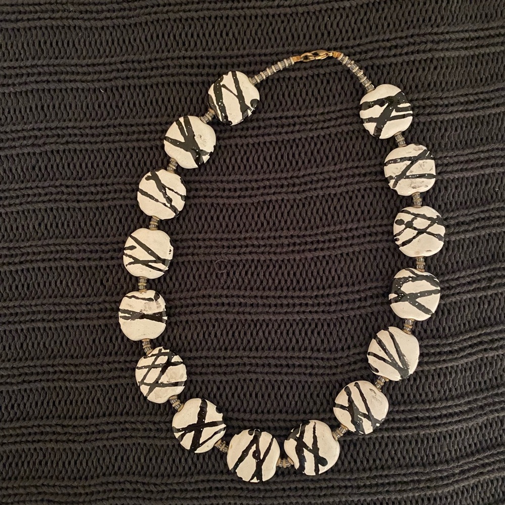 Elegant Black and White Necklace